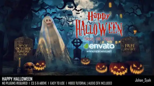 VIDEOHIVE HALLOWEEN INTRO 34255248 After Effects Template