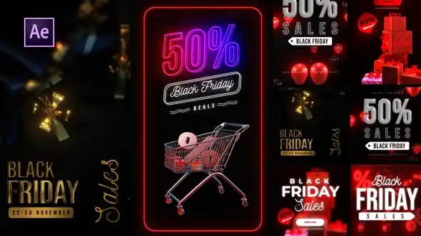 VIDEOHIVE BLACK FRIDAY POSTS AND STORIES After Effects Template