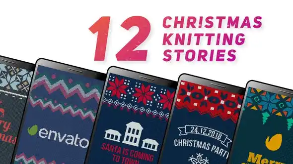 VIDEOHIVE CHRISTMAS KNITTING STORIES After Effects Template