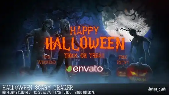 VIDEOHIVE HALLOWEEN SCARY TRAILER After Effects Template