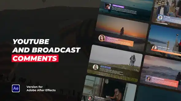 VIDEOHIVE YOUTUBE AND BROADCAST COMMENTS After Effects Template